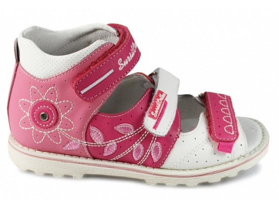 Детская ортопедическая обувь сандали 55-177 розовый/белый